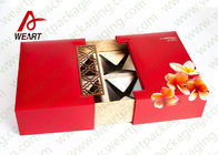 Two Sides Open Small Cardboard Boxes With Lids For Gifts UV Coatng Finish